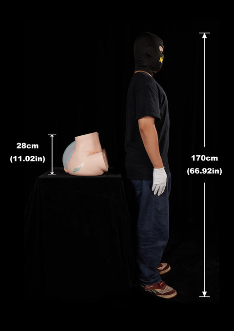 Climax Doll PA-Razor Silicone Butt Torso Sex Doll Cinnamon Skin