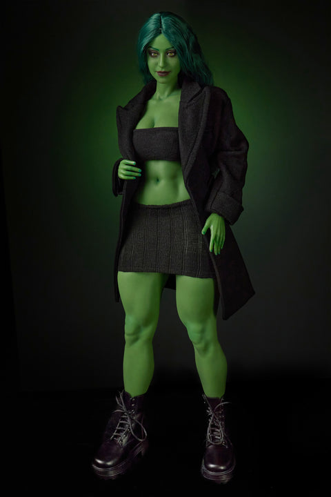 Climax Doll Si70cm KA Renee Silicone Mini Sex Doll Green Skin