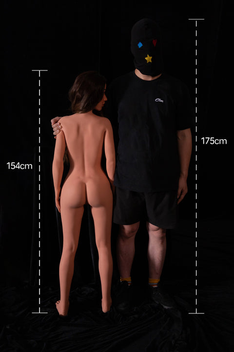 Climax Doll Pro Series 154cm Small Breast TPE+Silicone Head Sex Doll Tori Black Skin