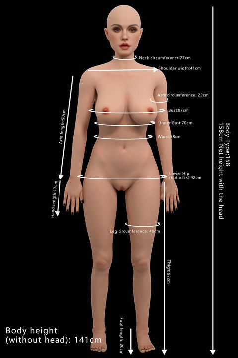 USA IN STOCK TopFire 158cm D Cup Full Silicone Sex Doll T08 Doris Dark Tan - Auto Blowjob