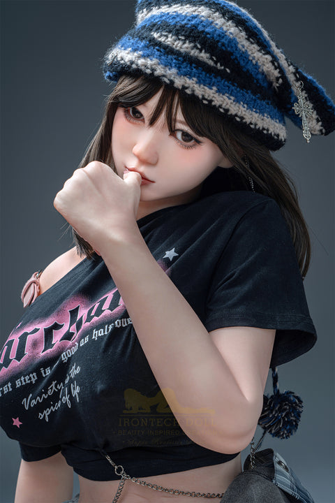 Irontech Wonder Dolly Series 158T F Cup Silicone Sex Doll T3 Nia Cat Beanie