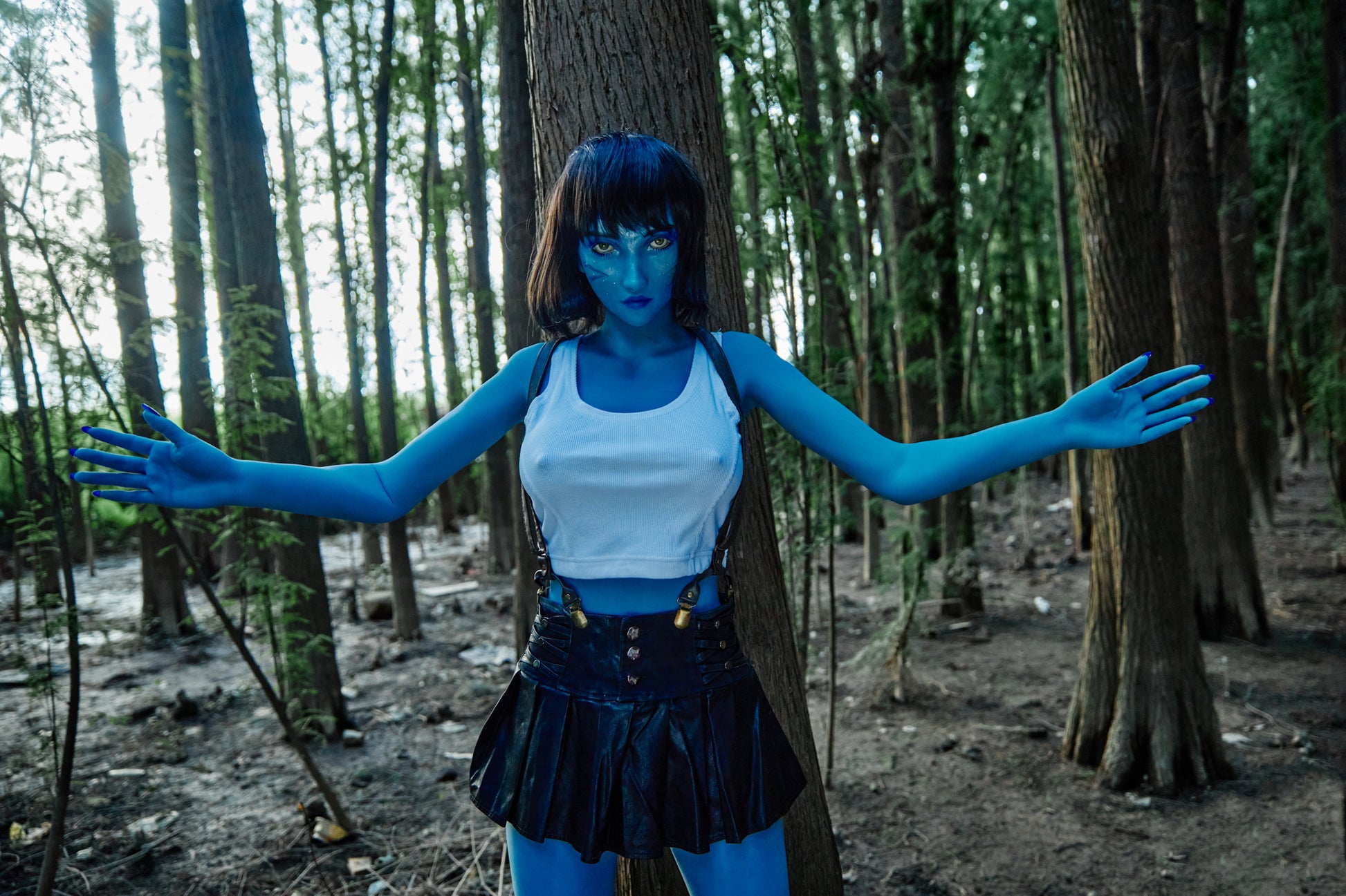 Climax Doll AD158cm B Cup TPE Sex Doll Tifa Avatar Blue Climax Doll