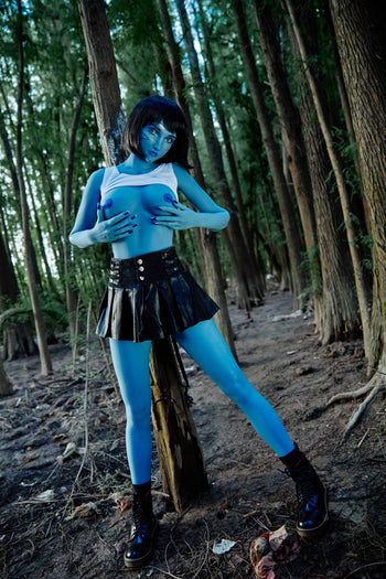 Climax Doll AD158cm B Cup TPE Sex Doll Tifa Avatar Blue Climax Doll