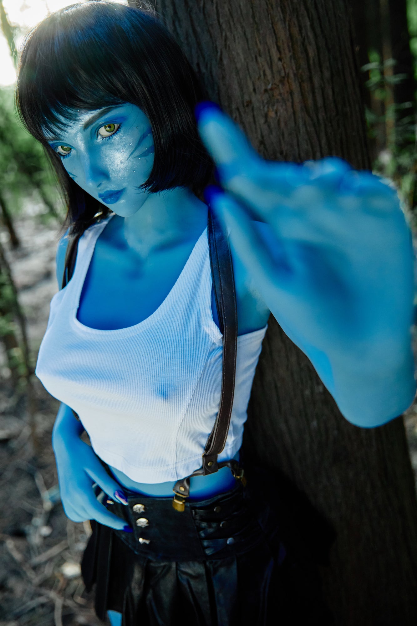 Climax Doll AD158cm B Cup TPE Sex Doll Tifa Avatar Blue Climax Doll