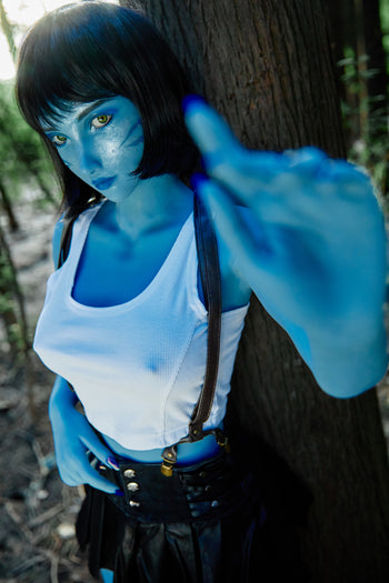 Climax Doll AD158cm B Cup TPE Sex Doll Tifa Avatar Blue Climax Doll