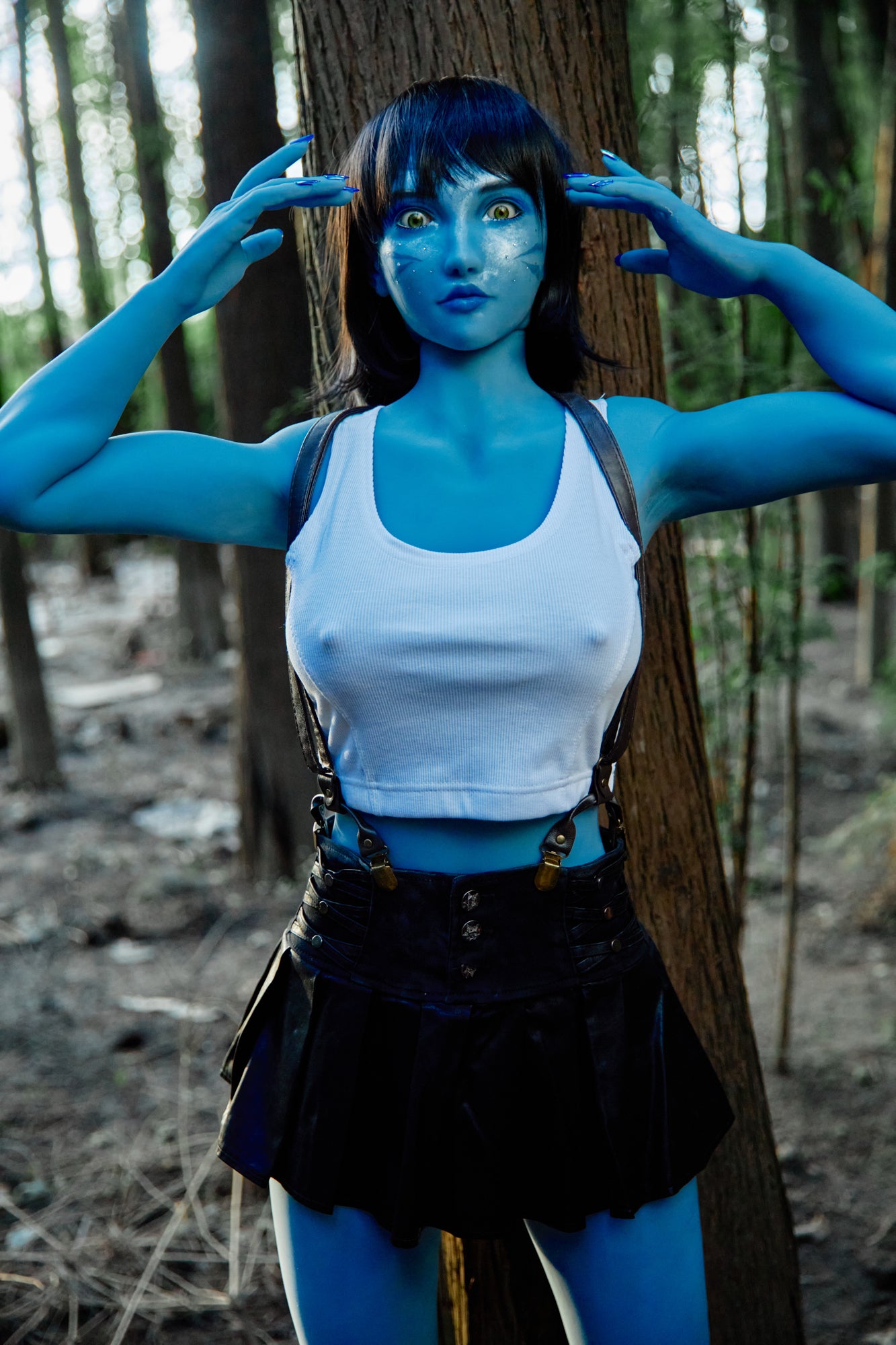 Climax Doll AD158cm B Cup TPE Sex Doll Tifa Avatar Blue Climax Doll