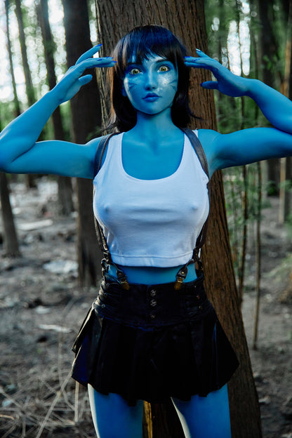 Climax Doll AD158cm B Cup TPE Sex Doll Tifa Avatar Blue Climax Doll