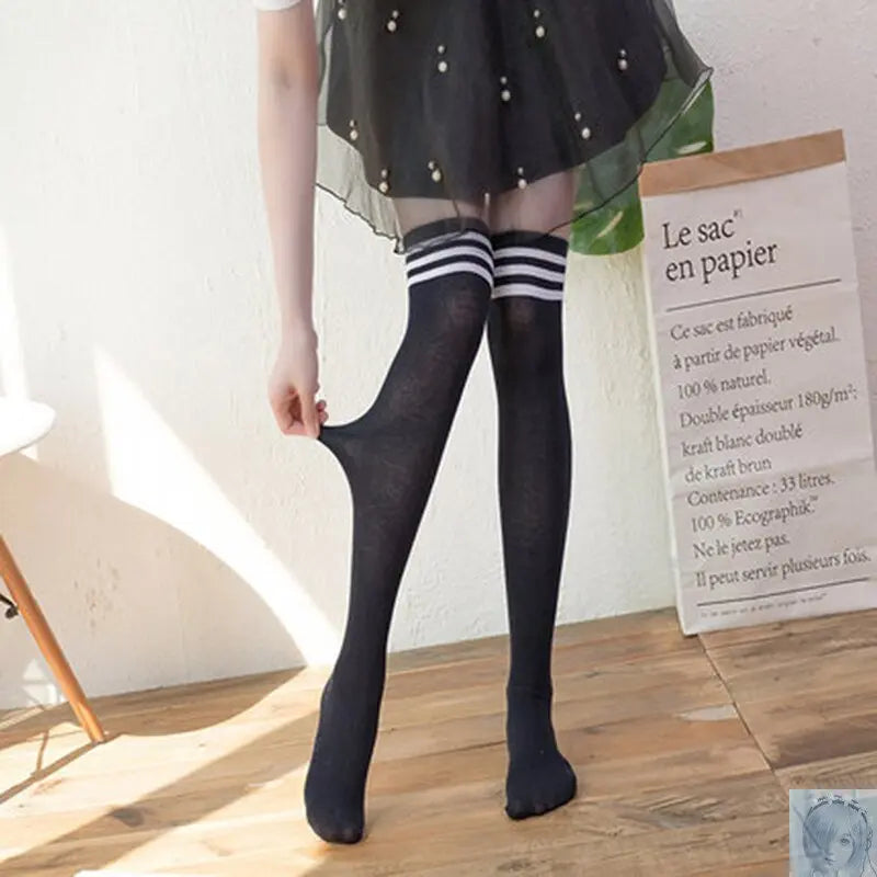 Cotton School Uniform Over Knee Stockings 11 Styles to Choose From lovedollsenpai