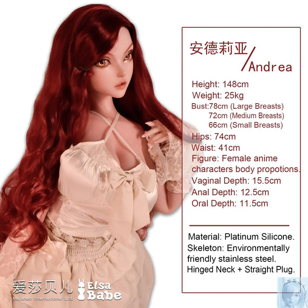 ElsaBabe 125cm 140cm 148cm 150cm 153cm Fantasy Style TPE or Platinum Silicone Sex Doll Andrea Cooper Elsa Babe