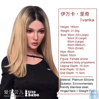 ElsaBabe 157cm 160cm 165cm Fantasy Style TPE or Platinum Silicone Sex Doll Ivanka Ricci Elsa Babe