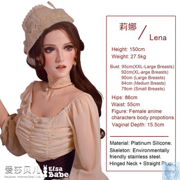 ElsaBabe 157cm 160cm 165cm Fantasy Style TPE or Platinum Silicone Sex Doll Lena Davis Elsa Babe