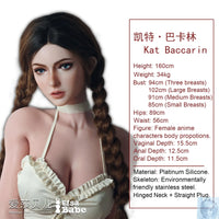 ElsaBabe 157cm 160cm 165cm Fantasy Style TPE or Platinum Silicone Sex Doll kat Baccarin Elsa Babe