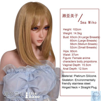 ElsaBabe 90cm 102cm Fantasy Style TPE or Platinum Silicone Sex Doll Sea Miko Elsa Babe