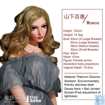 ElsaBabe 90cm 102cm Fantasy Style TPE or Platinum Silicone Sex Doll Yamashita Momoe Elsa Babe