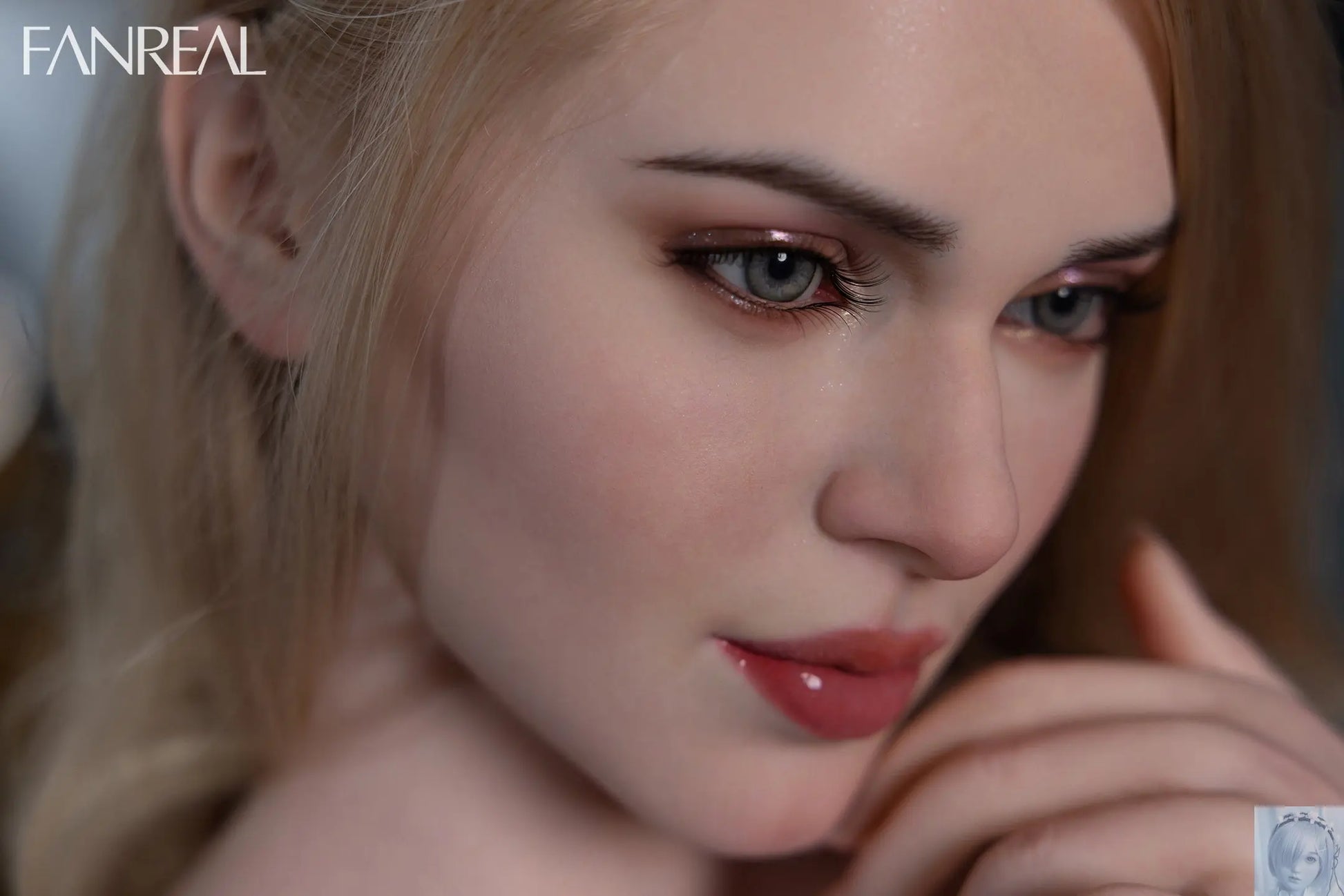 Fanreal 155cm F Cup Silicone Sex Doll Gina Fari Tan Real Skin ROS Fanreal