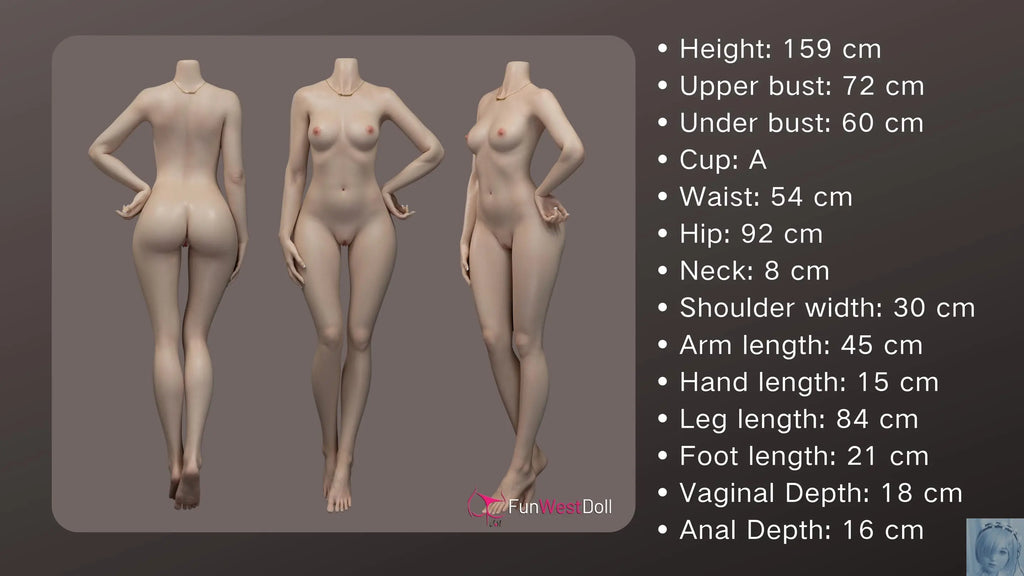 Funwest FS Series 159cm A Cup Full Silicone Sex Doll Alice Funwest