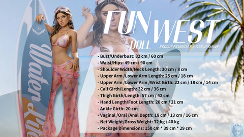 Funwest FS Series 160cm E Cup Full Silicone Sex Doll Jasmine Funwest