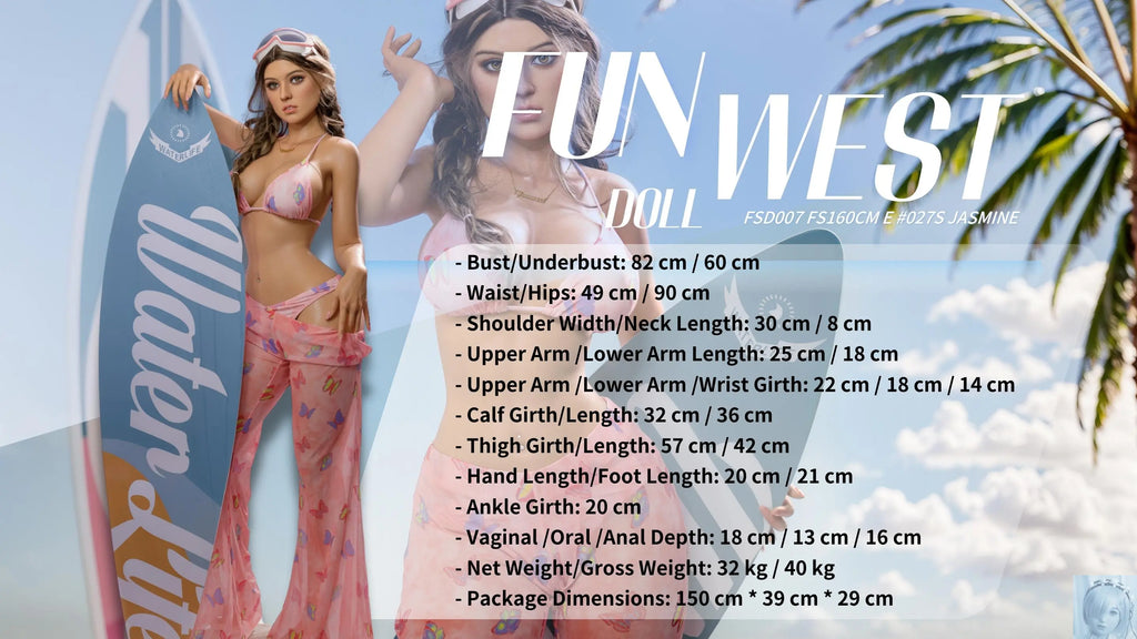 Funwest FS Series 160cm E Cup Full Silicone Sex Doll Jasmine Funwest