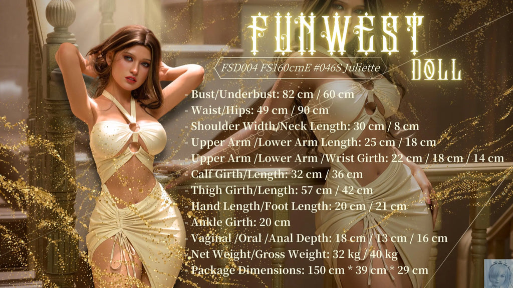 Funwest FS Series 160cm E Cup Full Silicone Sex Doll Juliette Funwest