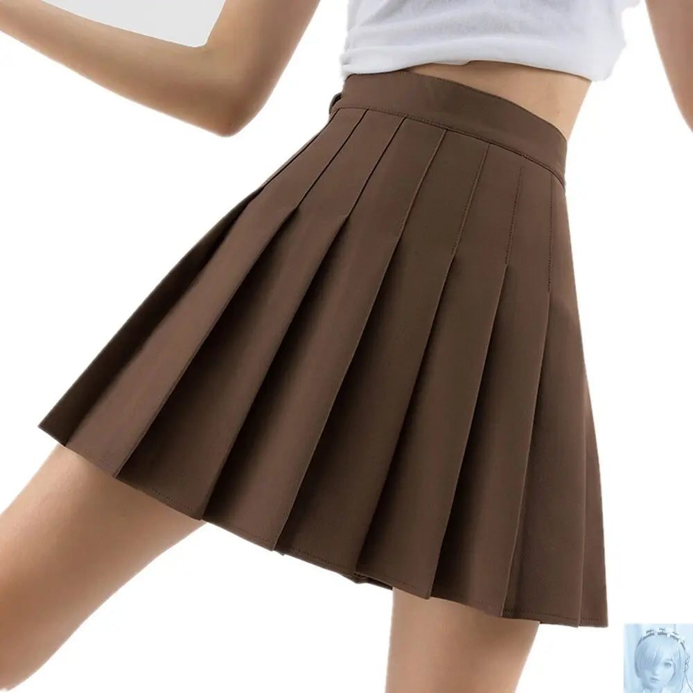 High Waist Pleated School Uniform Mini Skirt Many Colors to Choose From lovedollsenpai