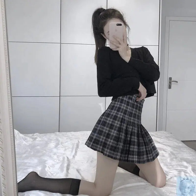 High Waist Pleated School Uniform Mini Skirt Many Colors to Choose From lovedollsenpai