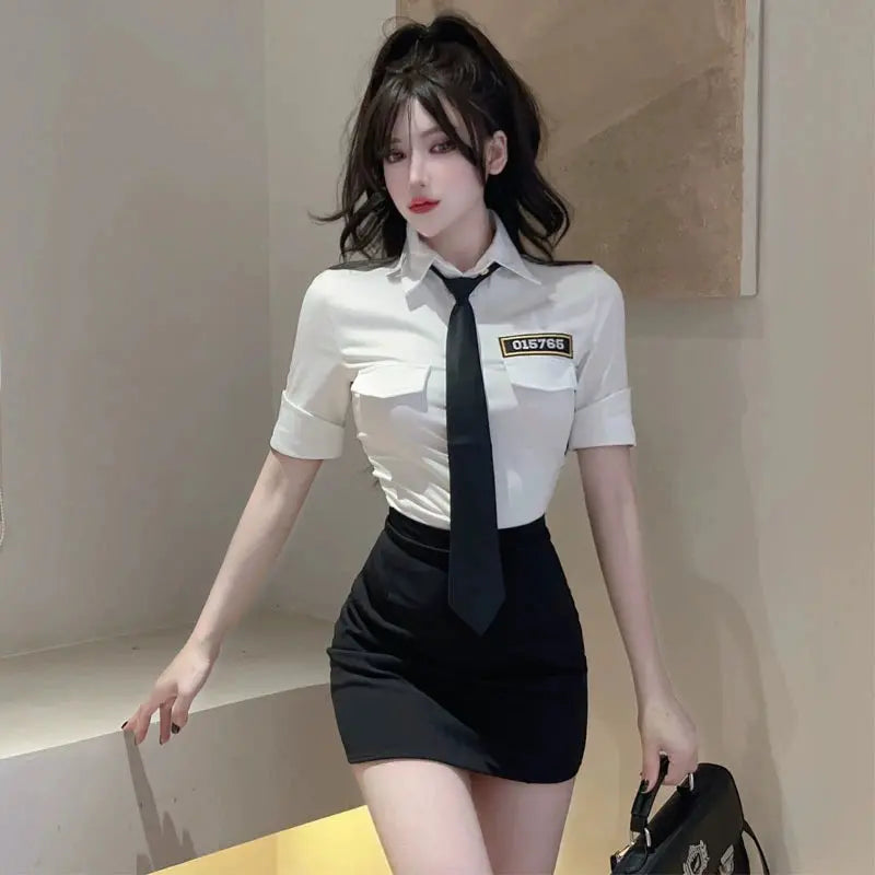 Hot Stewardess with Mini Skirt lovedollsenpai
