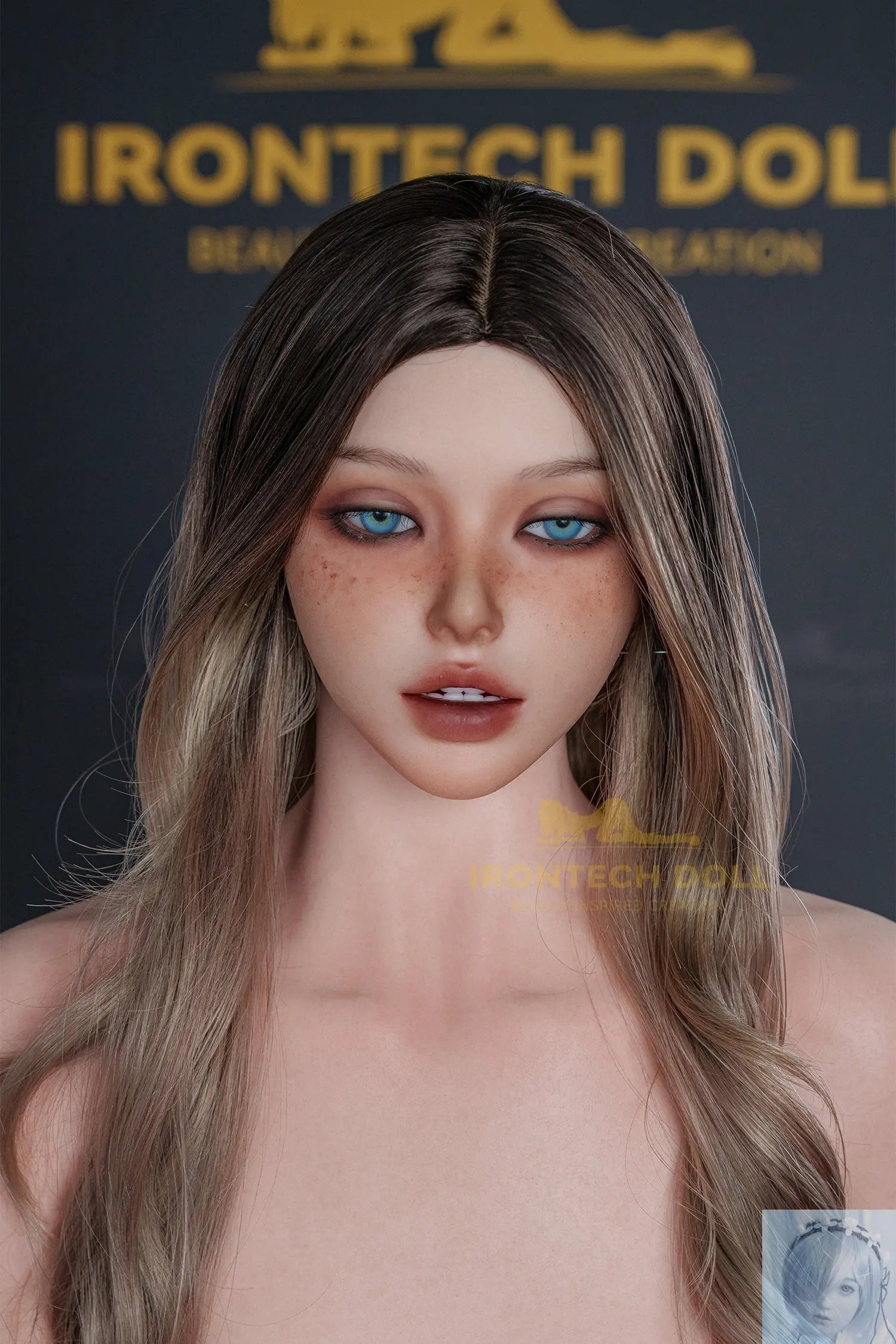 IronTech 161cm Silicone 161M A Cup Sex Doll B2 Icy Blue Irontech