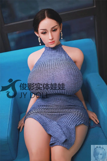 JY Doll 159cm KK Cup TPE + Silicone Head Sex Doll Laura with Implanted Hair JY Doll