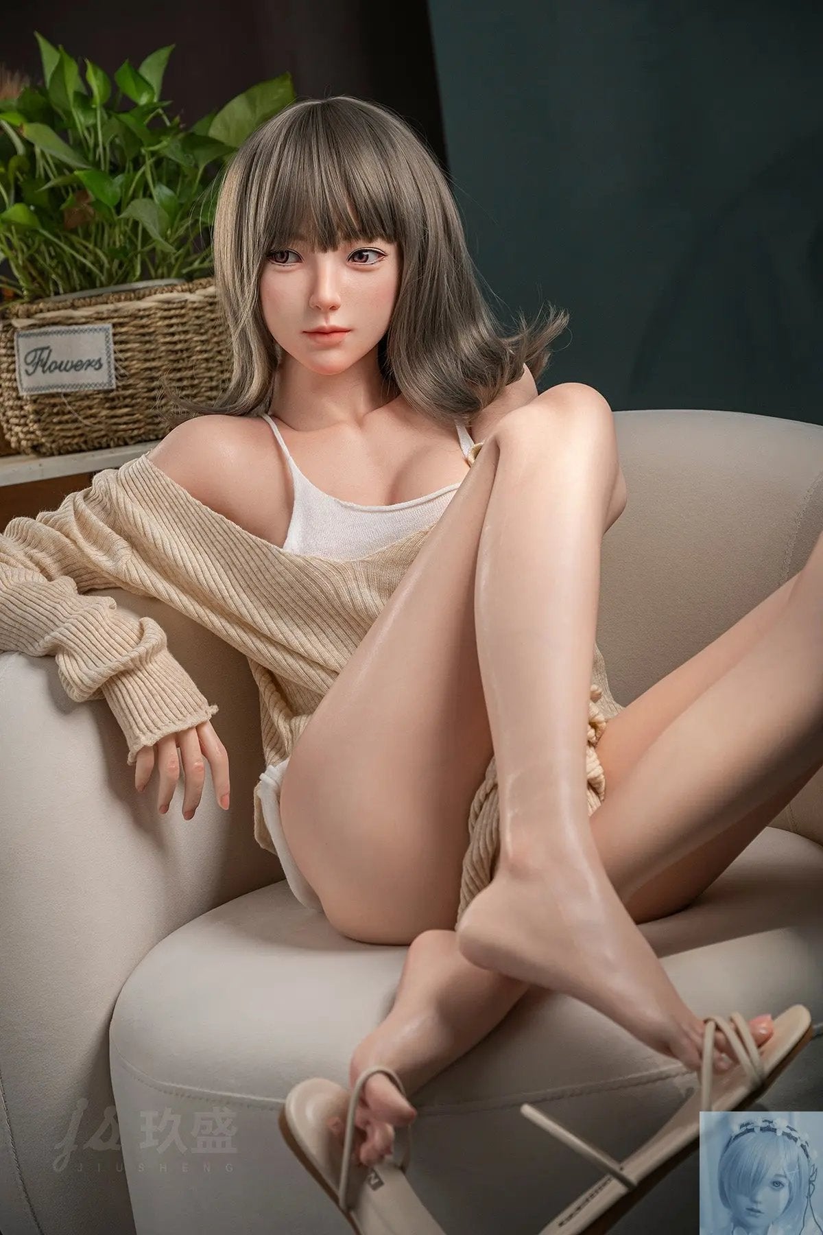 Jiusheng 150cm B Cup Full Silicone Sex Doll Opalite Jiusheng