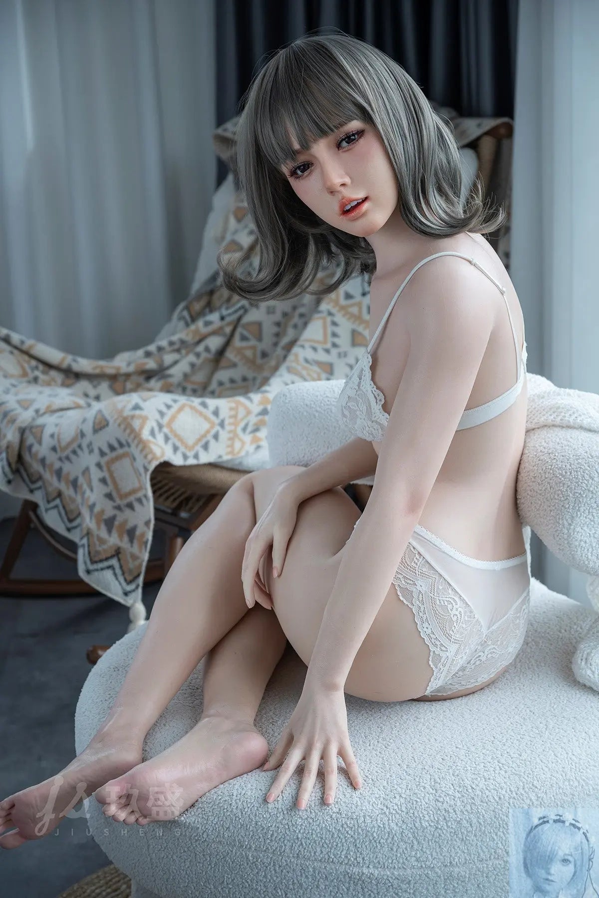 Jiusheng 156cm B Cup Full Silicone Sex Doll Coco Jiusheng