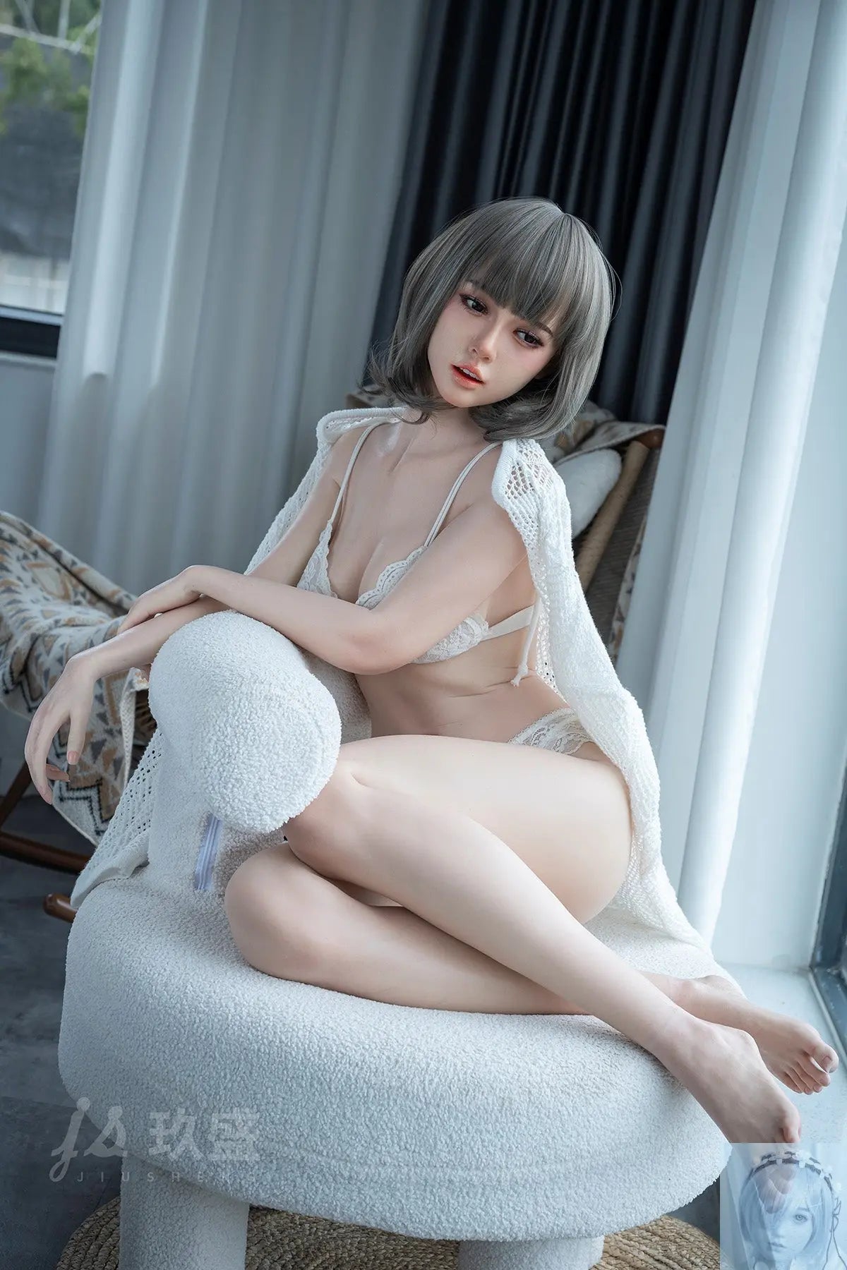 Jiusheng 156cm B Cup Full Silicone Sex Doll Coco Jiusheng