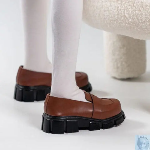 Kospley Brown Loafer Shoes for 80cm to 95cm Doll Kospley