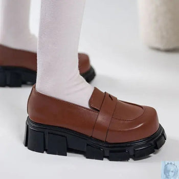 Kospley Brown Loafer Shoes for 80cm to 95cm Doll Kospley