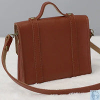 Kospley Leather Satchel Bag Brown Kospley