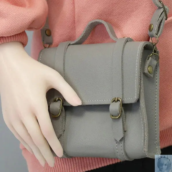 Kospley Leather Satchel Bag Grey Kospley