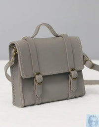 Kospley Leather Satchel Bag Grey Kospley