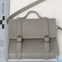 Kospley Leather Satchel Bag Grey Kospley
