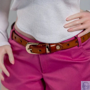 Kospley Magenta Shorts Belt and White Sweater for 80cm to 95cm Big Breasts Doll Kospley