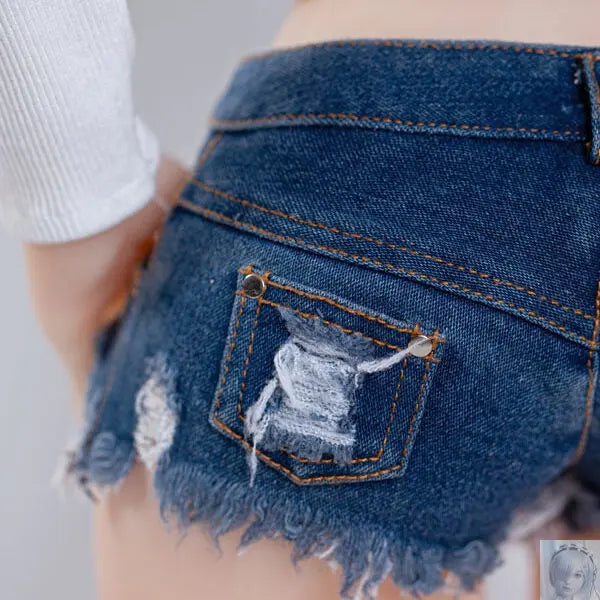 Kospley Mini Jeans Shorts and White Sweater for 80cm Doll Kospley