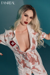 Fanreal 172cm E Cup Silicone Sex Doll Della Fair Halloween makeup