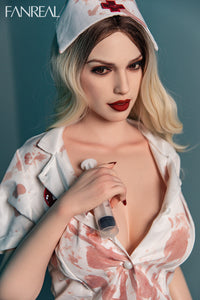 Fanreal 172cm E Cup Silicone Sex Doll Della Fair Halloween makeup