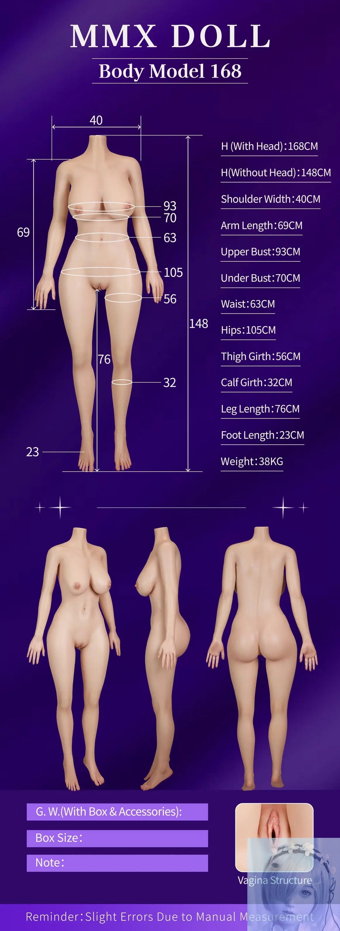 MMXDoll 168cm F Cup Full Silicone Sex Doll MengFei MMX Doll