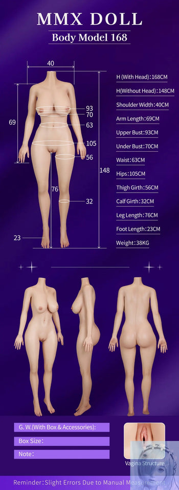 MMXDoll 168cm F Cup Full Silicone Sex Doll MengFei MMX Doll