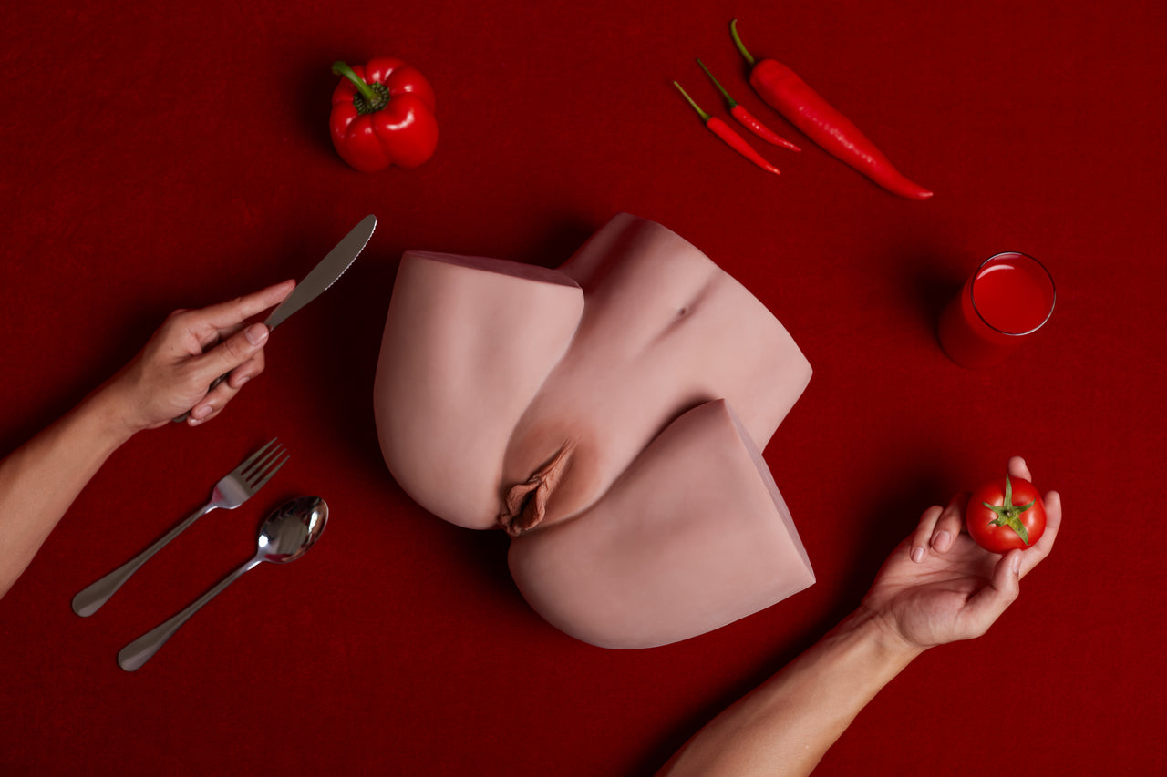 Climax Doll Female TPE R4 Torso Butt Sex Doll Black Skin Climax Doll