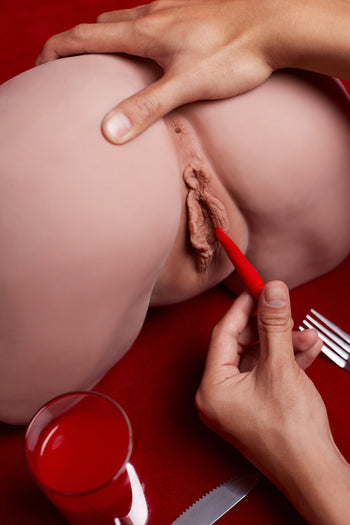 Climax Doll Female TPE R4 Torso Butt Sex Doll Black Skin Climax Doll