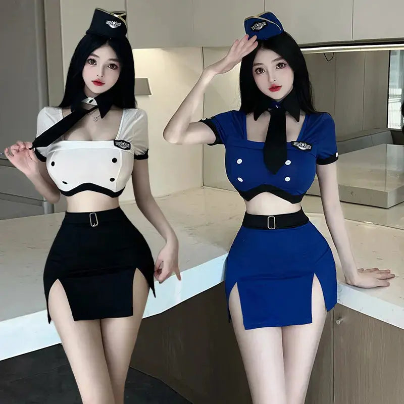 Sexy Flight Attendant Cosplay Costume 2 Styles to Choose From lovedollsenpai