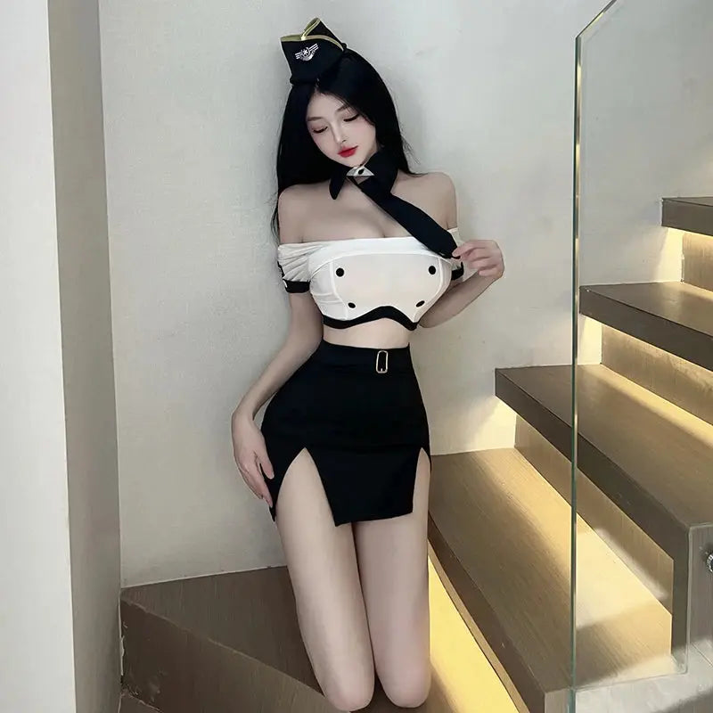 Sexy Flight Attendant Cosplay Costume 2 Styles to Choose From lovedollsenpai