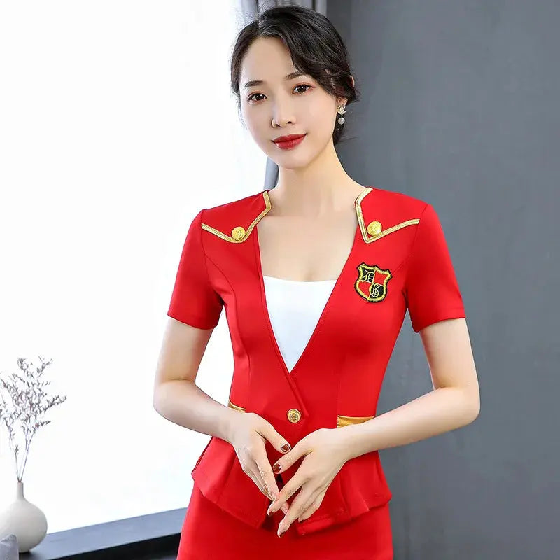 Sexy Flight Attendant Uniform with Mini Skirt lovedollsenpai