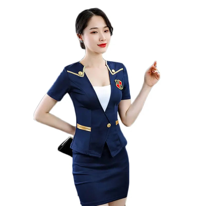 Sexy Flight Attendant Uniform with Mini Skirt lovedollsenpai