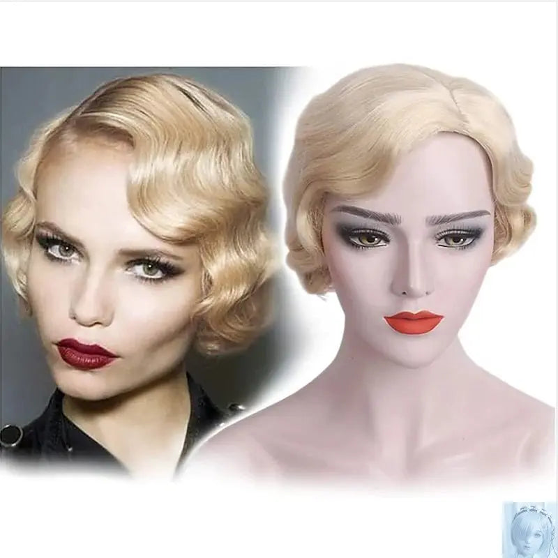 Synthetic Fingerwave Flapper Cosplay  Wigs lovedollsenpai